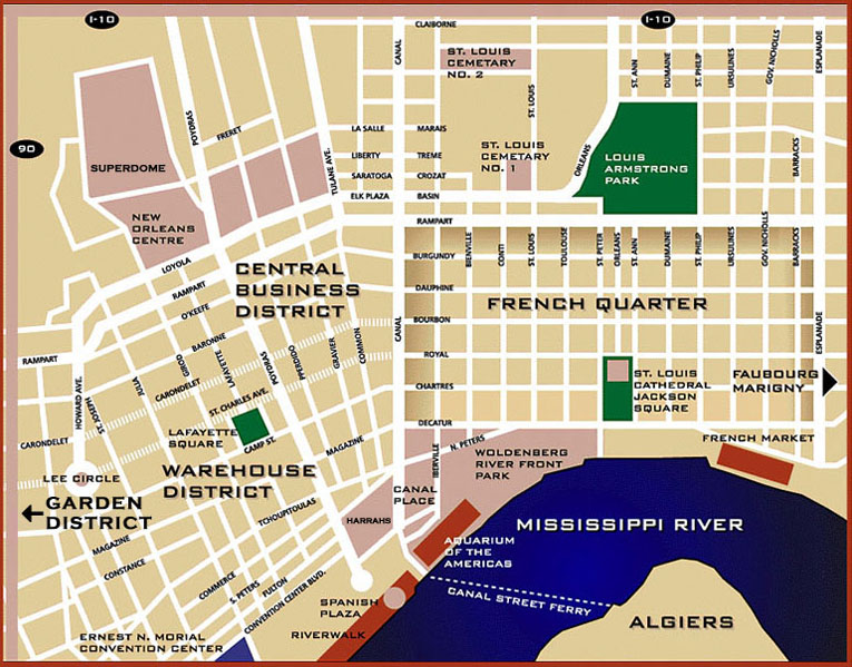 New Orleans map.